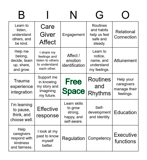 ARC Bingo Card