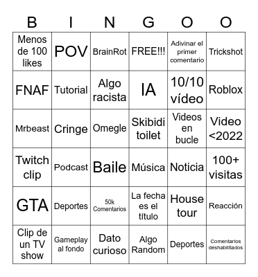 I'M A DUMBASS Bingo Card