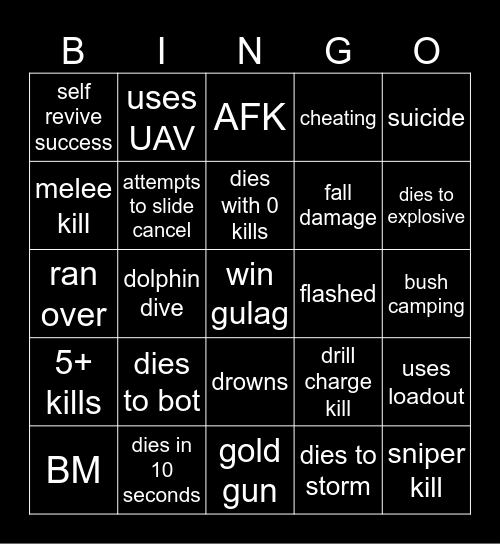 bigpuffer bingo Card