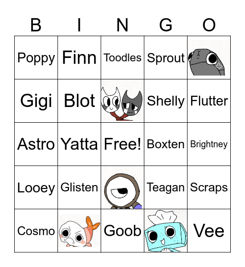 Dandy word Bingo Card