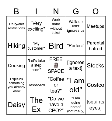 Jon Bingo Card