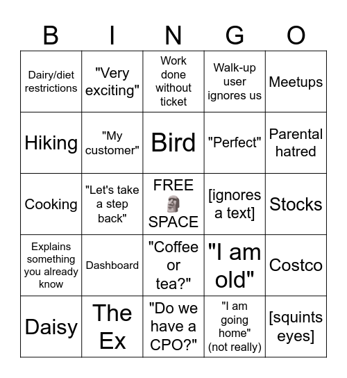 Jon Bingo Card