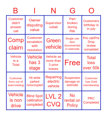 MRR BINGO Card