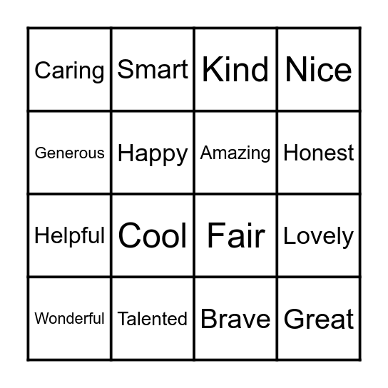 Good Bingo Card