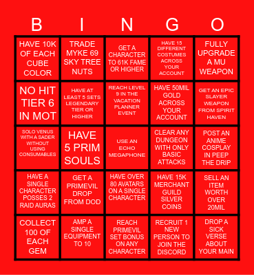 THICC BOIS Bingo Card
