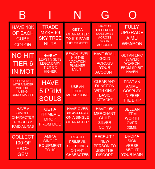 THICC BOIS Bingo Card