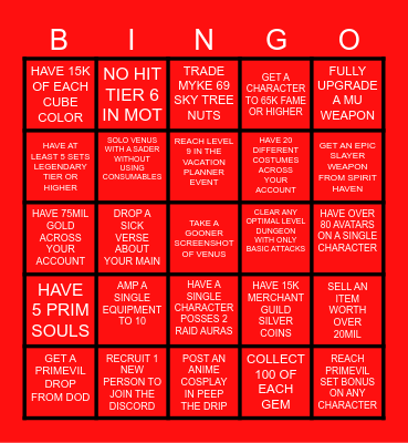 THICC BOIS Bingo Card