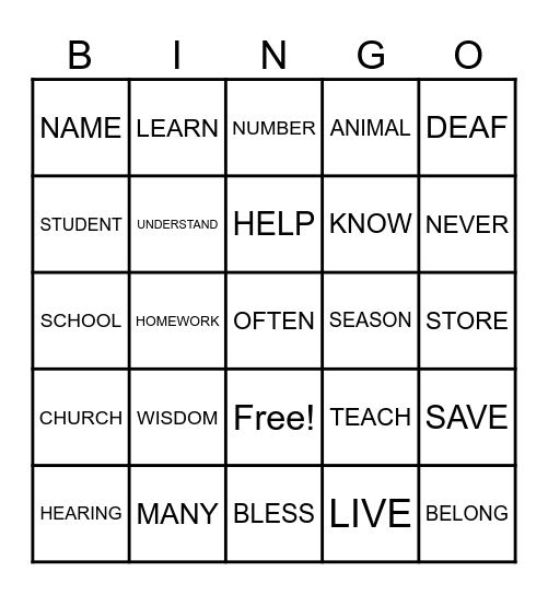 ASL - July 2025 Bingo Card