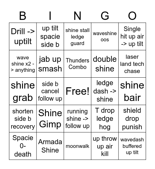 FOX BINGO # 1 Bingo Card