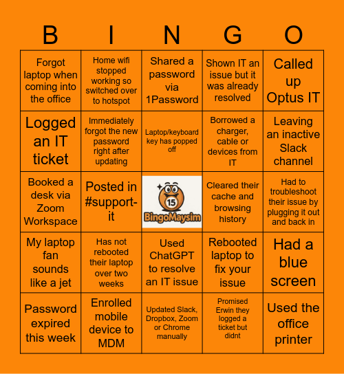 BINGOMASIM Bingo Card