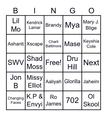 Rhythm & Bingo Card