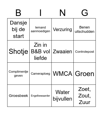 3e dag Vierdaagse Bingo Card