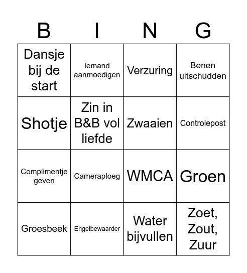 3e dag Vierdaagse Bingo Card