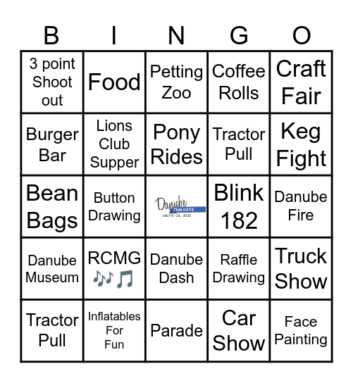 Danube Fun Days Bingo Card