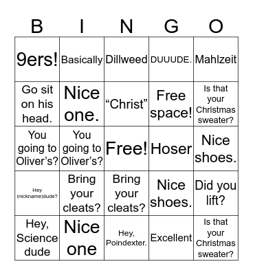 Markisms Bingo Card
