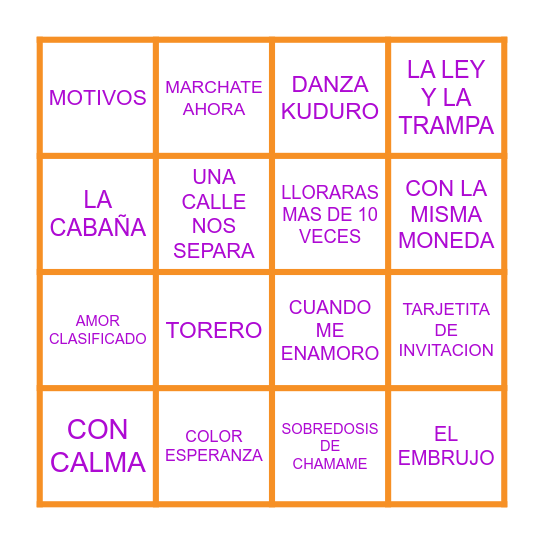 -BINGO BACHI- Bingo Card