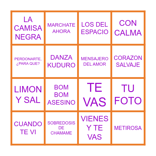 - BINGO BACHI - Bingo Card