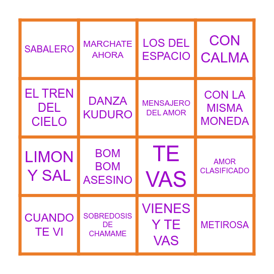 - BINGO BACHI - Bingo Card
