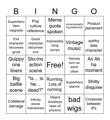 Dr. Strange 2 Bingo Card