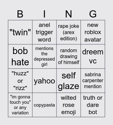 AREX BINGO Card