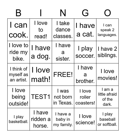 Meet Me Bingo Card