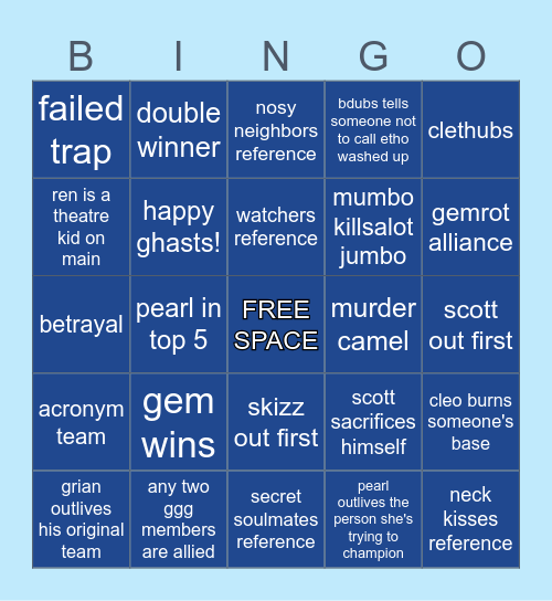 life series 2025 bingo Card