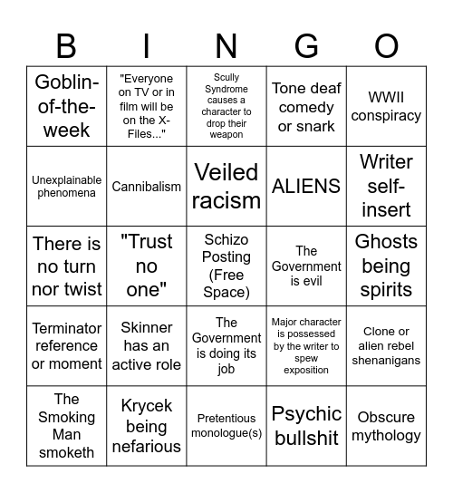 I WANT TO BINGO Card