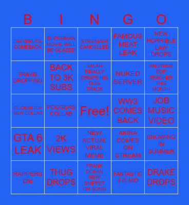 JULY BINGO Card