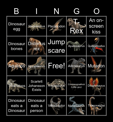 🦖🌎 BINGO Card