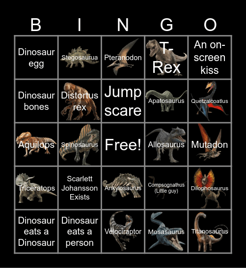 🦖🌎 BINGO Card