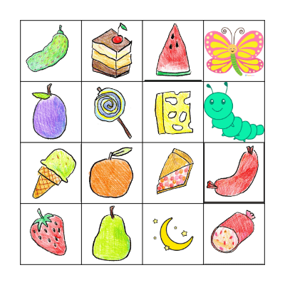 The Hungry Caterpillar Bingo Card