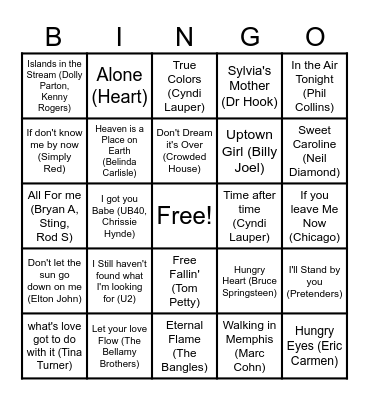 Fuds, Old School 1 Bingo Card