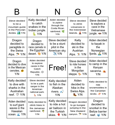 Dragon decided to paraglide in the Swiss Alps. 🪂 Y/N Bingo Card