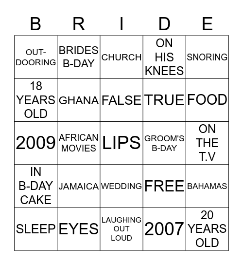 Bingo Card