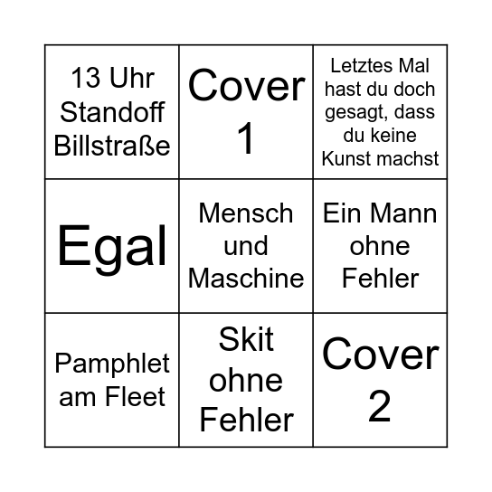 ._. Bingo Card