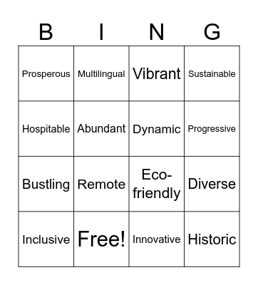 New country Bingo Card