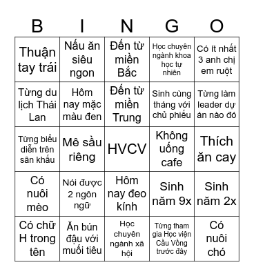 Icebreaker Bingo: Find Someone Who Bingo Card
