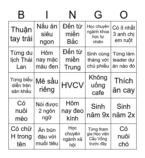 Icebreaker Bingo: Find Someone Who Bingo Card