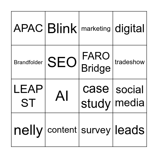 CMO BINGO! Bingo Card