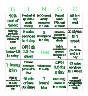 East town Bingo Card