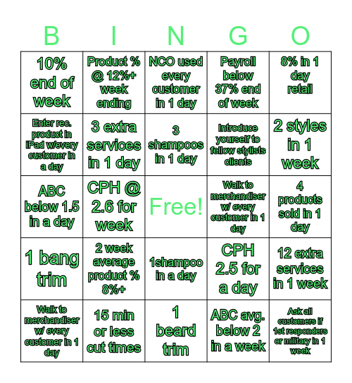 East town Bingo Card