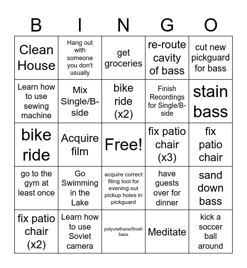 Hera Bingo Card