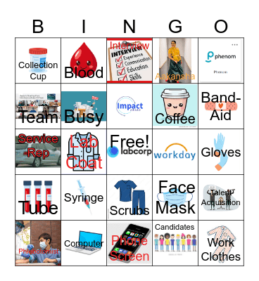 LabCorp Bingo Card