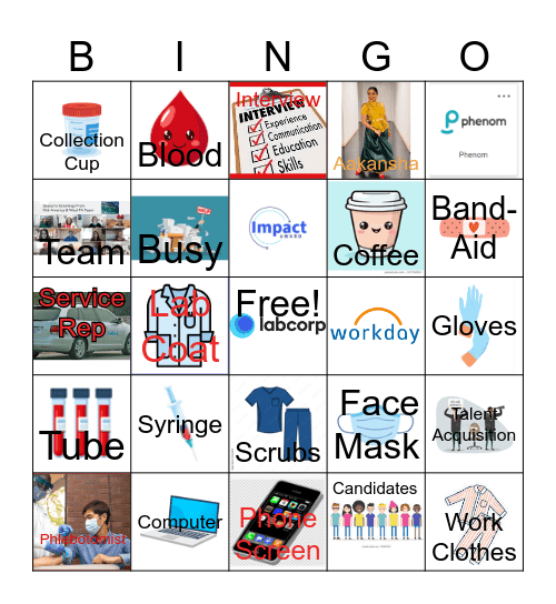 LabCorp Bingo Card