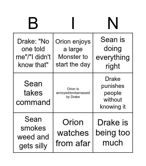 Former TK Member Bingo Card