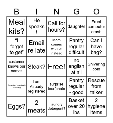 ABC bingo Card