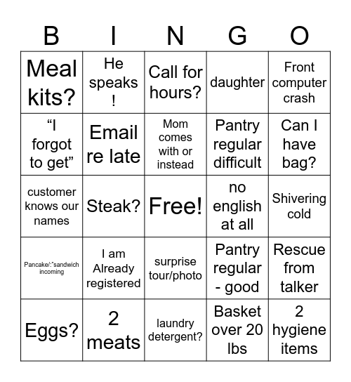 ABC bingo Card