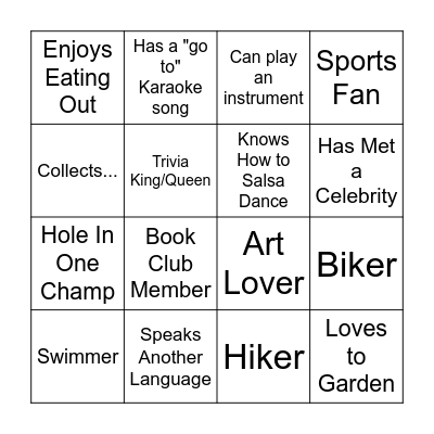 Connect Bingo Card