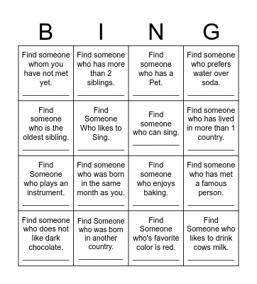 Who is most likely to… party edition Bingo Card
