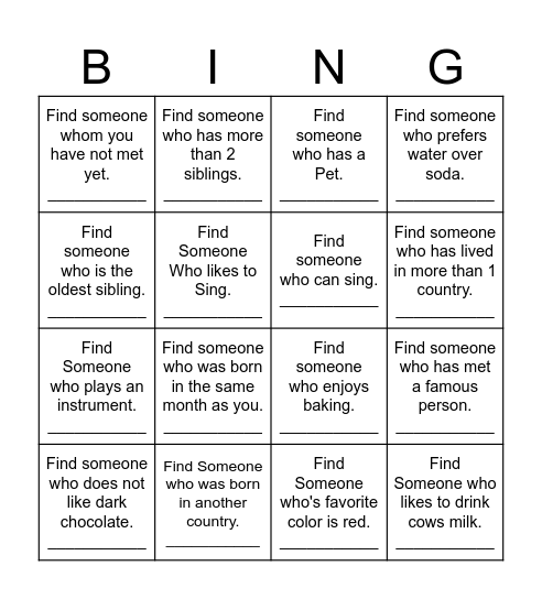 Who is most likely to… party edition Bingo Card